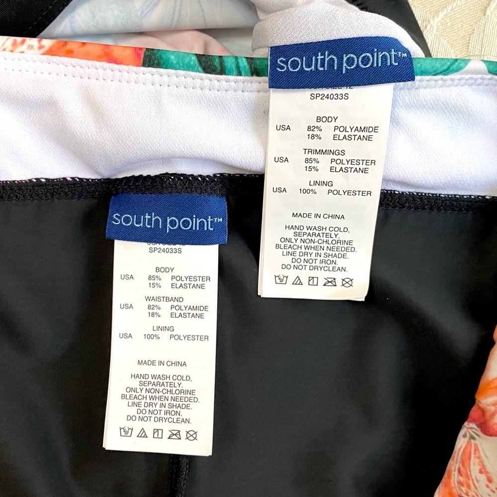 🆕 South Point Swimsuit Womens size 12 Tropical Floral Two Piece Tankini NWT - Picture 8 of 12